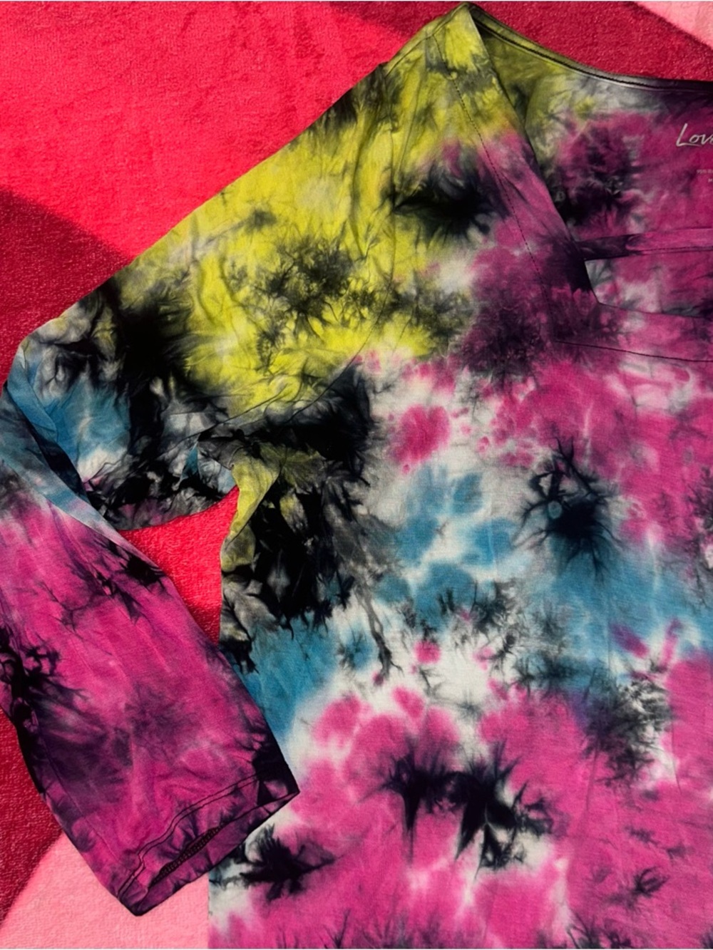 Torrid • Lovesick multi-color Tie-Dye strappy long sleeve top - Picture 4 of 5